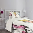 thumbnail image 3 of Ambesonne Teen Room Quilted Bedspread Set 2 Pcs, Fashion Models Art, Twin Size, Multicolor, 3 of 5