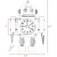 thumbnail image 3 of Betus [Sans Tic-Tac] Réveil Robot avec Lumières d'Oeil Clignotantes et Pince à Main, 3 of 6