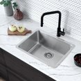 thumbnail image 2 of Stylish Dual Mount 20 ½" Stainless Steel Single Bowl Kitchen Sink with Strainers S-408T, 2 of 15