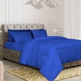 thumbnail image 3 of D.N.G. BEDDINGS Deluxe All Seasons King/Cal King Size 800 Thread Count, Solid Royal Blue Down Alternative 5 Piece Box Design Comforter Set 100% Egyptian Cotton, 3 of 6
