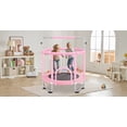 thumbnail image 6 of KFFKFF 55" Children's Trampoline, 4.6FT for Indoor and Outdoor Use, Petite Trampoline for Toddlers with Protective Netting and Basketball Hoop, Ideal Birthday and Christmas Presents for Kids Aged 3, 6 of 9