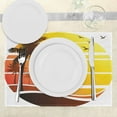 thumbnail image 3 of Ambesonne Tropical Place Mats Set of 4, Beach Palm Trees Birds, Standard Size, Yellow Coral Brown, 3 of 6