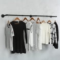 2 Pack 72inch Industrial Pipe Clothes Garment Rack Ceiling Mount For ...