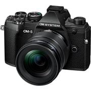 OM System OM-5 Black Micro Four Thirds System Camera M.Zuiko Digital ED 12-45mm F4.0 PRO kit Outdoor Camera Weather Sealed Design 5-Axis Image Stabilization 50MP Handheld High Res Shot
