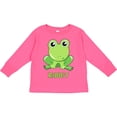 thumbnail image 3 of Inktastic Ribbit Cute Green Frog Boys or Girls Long Sleeve Toddler T-Shirt, 3 of 5