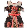 thumbnail image 3 of Little Girl Cold Shoulder Lace Floral Summer Birthday Flower Girl Dress Black 4 JKS 2123 BNY Corner, 3 of 4