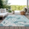 thumbnail image 6 of Addison Rugs Chantille Indoor/Outdoor Transitional Floral Teal Washable Rectangle Rug, 2'6" x 3'10", 6 of 6