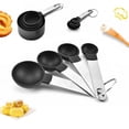 thumbnail image 2 of Juego de tazas y cucharas medidoras profesionales, tazas y cucharas medidoras anidadas con mango de acero inoxidable para ingredientes secos y húmedos precisos, 2 of 6