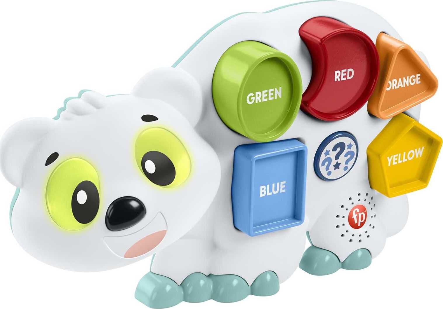 Fisher-Price Linkimals Toddler Puzzle Learning Toy with Lights and Music, Puzzlin Shapes Polar Bear