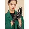 thumbnail image 5 of REDESS PU Leather Black Gloves for Women, Soft Winter Thermal Snow Driving Gloves Touchscreen, 5 of 7