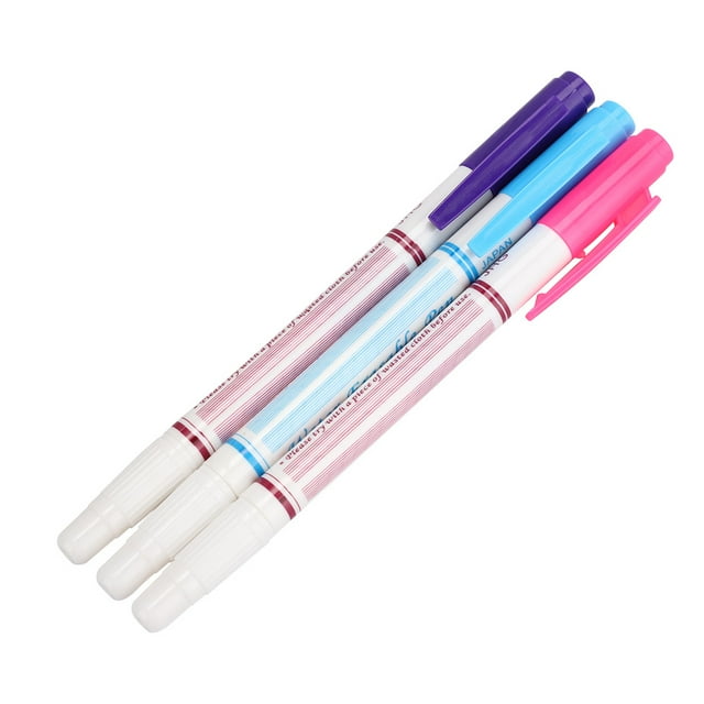 Stylo Effaçable à l'Eau Rouge/bleu/violet, Stylo Effaçable à l'Eau en Tissu, Accessoires de Couture pour Tissu Bricolage