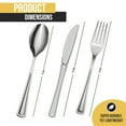 thumbnail image 6 of Exquisite Silver Heavy Duty Plastic Silverware Set, 160 Pcs – 80 Forks, 40 Spoons, 40 Knives, 6 of 7