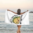 thumbnail image 3 of Toalla de playa divertida Let's Taco Bout My Birthday, toallas de baño de microfibra, manta de playa suave para desfiles, natación, yoga, mujeres y hombres, 3 of 4