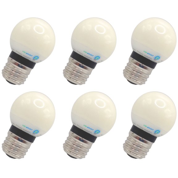 Viribright Mini Globe 25-Watt Equivalent G15 E26 BMIIc LED Light Bulb, 6000K Daylight (6-Pack)
