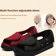 thumbnail image 4 of tredstone 2x Black Adjustable Wide Feet Comfort Shoes For Swollen Toes House Wear Extra Wide Adjustable Open, 4 of 6