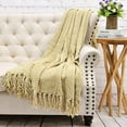 thumbnail image 4 of Home Soft Things Reversible Tweed Throw Blanket, Super Soft & Cozy - Light Camel, 50x60", 4 of 8