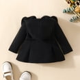 thumbnail image 4 of Usaibhir Toddler Baby Girl Clothes Jacket Coat Long Sleeve Solid Color Buttons Hooded Trench Coat Dress Fall Winter Outfit 9-24M, 4 of 8