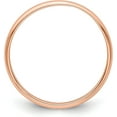 thumbnail image 2 of Solid 14k Rose Gold 2.2mm Lightweight Half Round Wedding Band Size 6.5 - Ring Size 6.5, 2 of 6