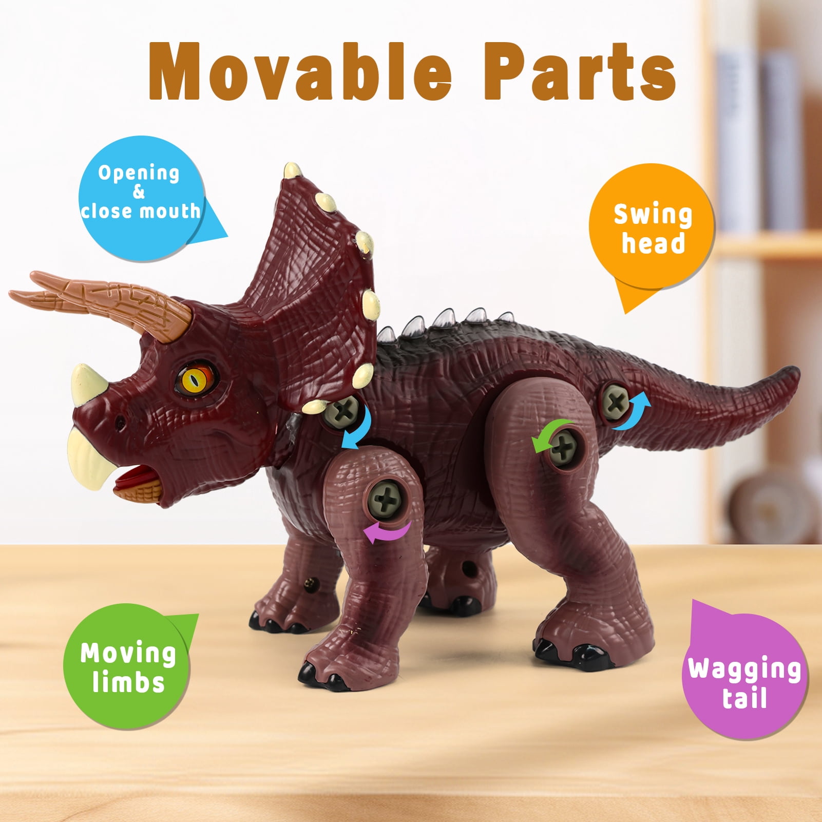 KiddiTouch Dinosaur Transporter Set, T-Rex Truck Carrier, Dino Zoo