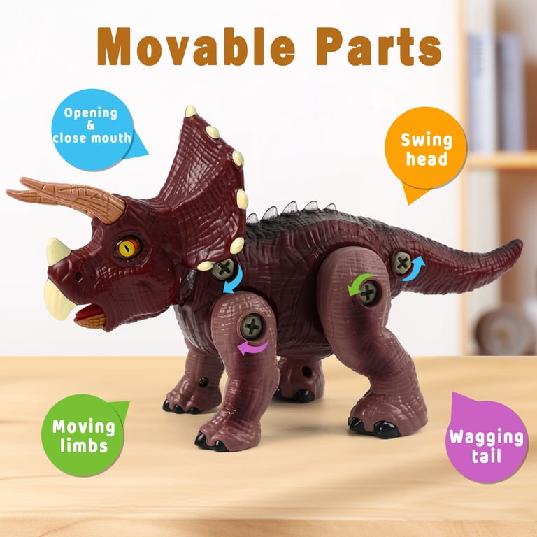 KiddiTouch Dinosaur Transporter Set, T-Rex Truck Carrier, Dino Zoo