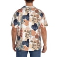 thumbnail image 3 of Lsque Watercolor Plants print Men's Cuban Collar Short Sleeve Shirt Summer Beachwear Casual Button Down Fashionable Vacation Leisure Shirt-X-Large, 3 of 7