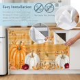 thumbnail image 4 of Burnt Orange Pumpkin Fall Small Sink Skirt, Bathroom Vanity Cabinet Adhesive Curtain, Thanksgiving Autumn Leaves Utility Under Sink Cover Decorative Kitchen Cabinet Curtains 10"x11", 4 of 8