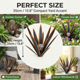 thumbnail image 2 of Lumiartisan Metal Agave Solar Lights 35cm Rustic Yard Decor Tequila Garden Statue, 2 of 8