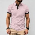 thumbnail image 4 of Men's Casual Short Sleeve Button-Down Shirt, Solid Color, Breathable Fabric, 4 of 9