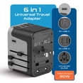 thumbnail image 2 of Adaptador de alimentación de viaje Ceptics UP-30KU-BL 6 en 1 6A 5 USB, 2 of 9