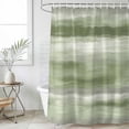 thumbnail image 4 of Sage Green Grey Bathroom Shower Curtains with 12 Hooks Waterproof Shower Curtain for Stalls and Bathtubs Abstract Art Oil Painting Green Ombre Decorative Bathroom Privacy Curtain 48x72 Inches, 4 of 9