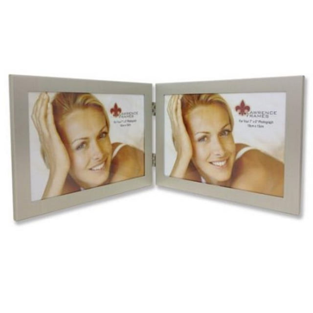 Lawrence Frames 230175D Silver Aluminum 5 x 7 in. Double Picture Frame - 2 Count