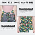 thumbnail image 6 of Pioneer Flower Floral Print Pattern Apron for Women and Men, Cotton Linen Waterproof with Pockets, Adjustable, 33x27 Inch for Kitchen, Gardening, BBQ, Salon, 6 of 6