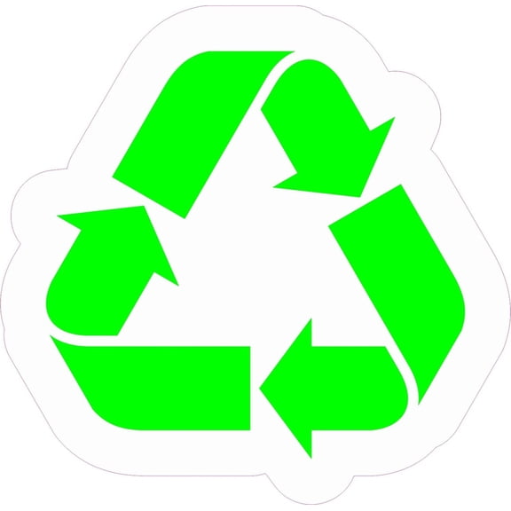 5in x5in Recycle Symbol Sign Bumper Sticker Decal Car Window Stickers Vinyl Decals