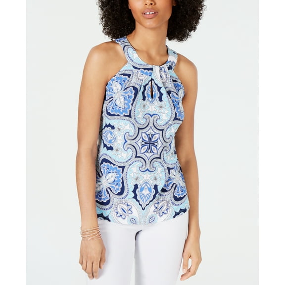 INC Printed Halter Top Divine Paisley S