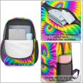 thumbnail image 4 of Pink and Yellow Tie Dye Pattern 17" Waterproof Oxford School Backpacks for Teens, S-Shape Padded Straps, for School, Travel, Hiking, Camping, 4 of 4