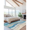 thumbnail image 2 of Abstract Blue Area Rug for Bedroom 4x6 Ft Gradient Beach Ocean Wave Oil Painting Super Soft fuzzy Throw Rug Non-Slip Fluffy Plush Indoor Floor Carpet for Living Room Nursery Home Decor, 2 of 8
