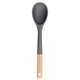 thumbnail image 1 of Cucharas grandes de silicona para cocinar, antiadherentes con mango de madera maciza, resistentes al calor, para cocinar, servir, rociar y mezclar, 33 cm (gris), 1 of 6