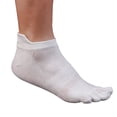 thumbnail image 1 of Calcetines deportivos de algodón de corte bajo para hombre, para correr, de 5 dedos, invisibles, de malla transpirable (blancos), 1 of 7