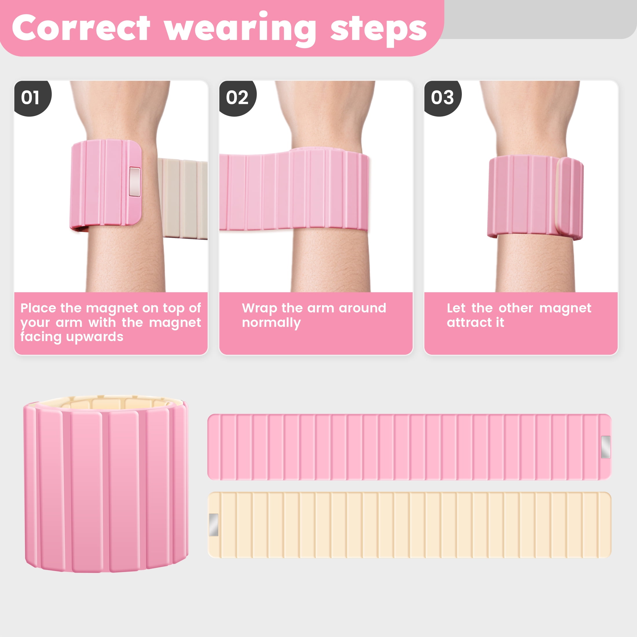 Ankle Weights for Women Men 1 Pair Adjustable Wrist Arm Leg Weights for Yoga Workout