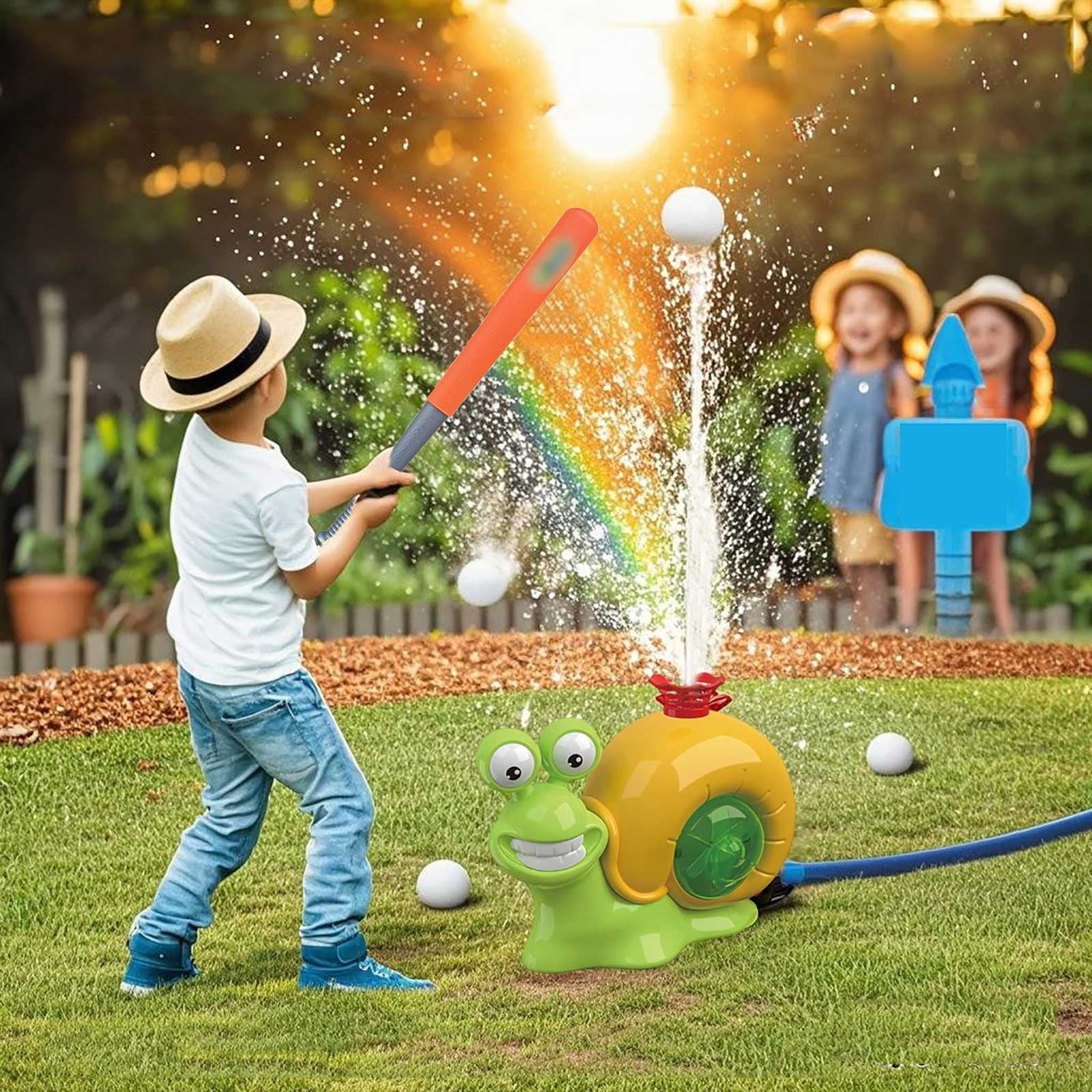 Water Sprinkler Baseball Set for Kids Outdoor Toy for Water Play Ideal for Yard and Backyard Activities Summer Game for Children Over 7