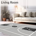 thumbnail image 2 of ODIKA 6'x9' Machine Washable Non-Slip Area Rug, Basketball Court Gray Floor Black Key Lines High Traffic Rug, Gray, 841054, 2 of 7