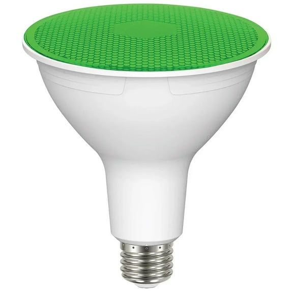 11.5W PAR38 LED - Green - 90 degree Beam Angle - Medium base - 120V - 6-Pack