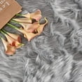 thumbnail image 4 of Latepis Area Rugs 10x14 Living Room Rug Washable Rugs Grey Faux Sheepskin Fur Rug Fluffy Rug for Bedroom Fuzzy Rug Shag Rug for Sofa Nursery Play Room Entertainment Room, Rectangle, 4 of 7
