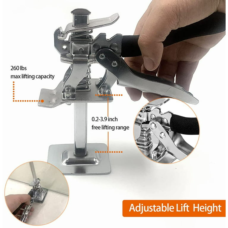 2 PCS Effort Elevator Tool – Labor Saving Arm Jack – Hand Jack Drywall Lift  – Hand Tool Jack - Up to 6.69 inch (170 mm) –Withstand up to 374 lb (170 kg  weight) - Up Hand Lifting Tool Furniture Jack