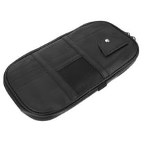 HAKIDZEL Car Visor Organizer Case Visor Organizer Black Pu Leather Earphone Holder 1 Pcs