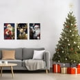 thumbnail image 3 of ZHONGYUTONG Christmas Canvas Wall Art 3 Piece Santa Claus with Reindeer Deer Poster Prints New Year Winter Artwork for Living Room Bedroom Decor (Christmas-1, 11.00" x 14.00" x 3PCS), 3 of 7