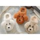 thumbnail image 5 of Pantuflas lindas de animales de peluche para mujer, pantuflas de casa, cálidas, de espuma viscoelástica, de algodón, acogedoras, suaves, de felpa, para interiores y exteriores, café claro, 38/39 oso de fresa Electrónica, 5 of 5
