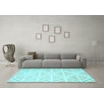 thumbnail image 3 of Ahgly Company Indoor Square Abstract Light Blue Contemporary Area Rugs, 6' Square, 3 of 4
