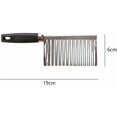 thumbnail image 2 of Cuchillo corrugado, cortador de papas fritas de acero inoxidable, cuchillo para rodajas de papas fritas, verduras, zanahorias, cebollas, pepinos, Sunny, 2 of 5