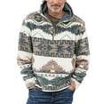 thumbnail image 2 of Qertyioot Mode Homme Extérieur Hiver Chaud Style Ethnique Chandail à Capuche, 2 of 6
